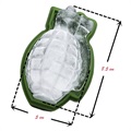 Silikoninen 3D Kranaatinmuotoinen Jääpalamuotti - Vihreä