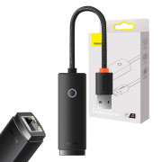 Baseus Lite -sarjan USB-RJ45-verkkosovitin WKQX000001, 100Mbps - musta