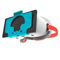 DEVASO VR-kuulokkeet Nintendo Switch -pelikonsolille Lämmönpoisto muovinen otsapanta VR-lasit - valkoinen / sininen