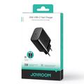JOYROOM JR-TCF11 25W nopea seinälaturisarja USB-C - USB-C 60W 1m kaapelilla, EU-pistoke