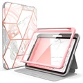 Supcase Cosmo iPad Mini (2021) Läppäkotelo - Pinkki Marmori