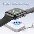 1200mAh kannettava laturi Mini magneettinen langaton virtalähde avaimenperällä iWatch-sarjalle - hopea