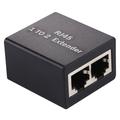 Set 1 - 2 RJ45 Splitter Connector Inline LAN pistokkeet Ethernet-kaapelin jatke adapteri - 2 Kpl.