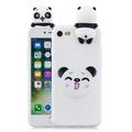 iPhone 7/8/SE (2020)/SE (2022) 3D Cartoon TPU-Kotelo - Valkoinen Panda