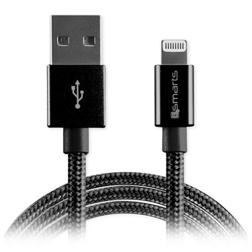 4smarts RapidCord Lightning Kaapeli - iPhone, iPad, iPod - 1m - Musta