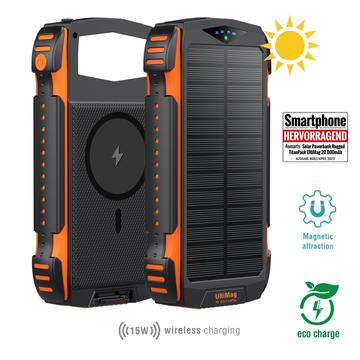 4smarts TitanPack UltiMag Rugged Solar Power Bank 20000mAh - oranssi / musta