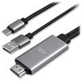 4smarts USB-C / HDMI 4K UHD Kaapeliadapteri - 1.8m - Musta