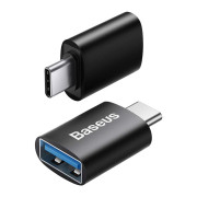 Baseus Ingenuity USB-C USB-A-sovitin OTG ZJJQ000001 - Musta