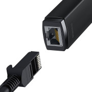 Baseus Lite -sarjan USB-RJ45-verkkosovitin WKQX000001, 100Mbps - musta