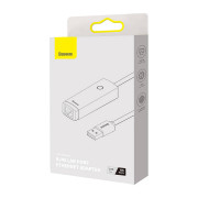 Baseus Lite -sarjan USB-RJ45-verkkosovitin WKQX000001, 100Mbps - musta