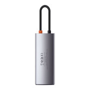 Keskitin 5in1 Baseus Metal Gleam Series CAHUB-CX0G, USB-C 3x USB 3.0 + HDMI + USB-C PD