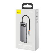 Keskitin 5in1 Baseus Metal Gleam Series CAHUB-CX0G, USB-C 3x USB 3.0 + HDMI + USB-C PD