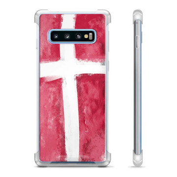 Samsung Galaxy S10+ Hybrid Suojakuori - Tanskan lippu