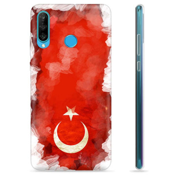 Huawei P30 Lite TPU Suojakuori - Turkin lippu