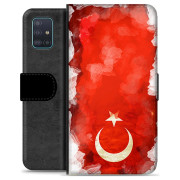 Samsung Galaxy A51 Premium Lompakkokotelo - Turkin lippu