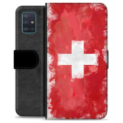 Samsung Galaxy A51 Premium Lompakkokotelo - Sveitsin lippu
