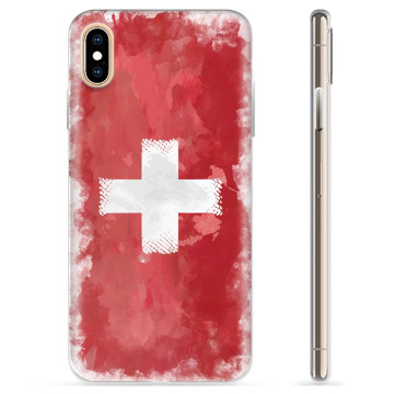 iPhone X / iPhone XS TPU Suojakuori - Sveitsin lippu