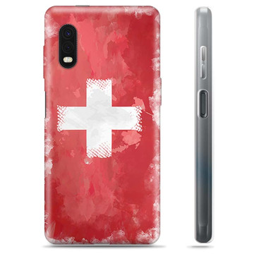 Samsung Galaxy Xcover Pro TPU Suojakuori - Sveitsin lippu