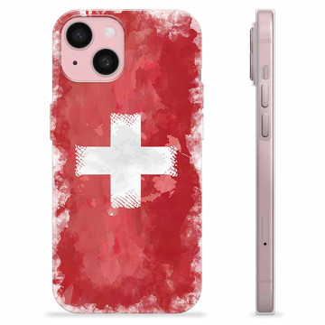 iPhone 15 TPU Suojakuori - Sveitsin lippu