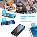 828P Solar Power Bank 30000mAh / Ultimate kannettava laturi ulkotiloihin hätätilanteisiin - musta