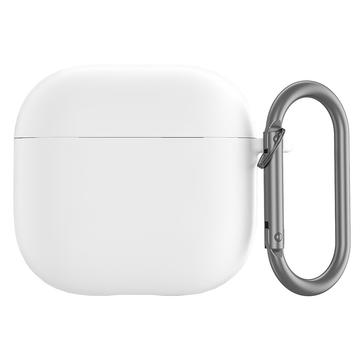 AirPods 4 Silikonikotelo Karabiinilla - Valkoinen