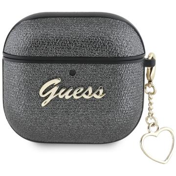 AirPods 4 Guess Metallic Script Charm -kotelo