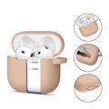 AirPods 4 Tech-Protect silikoninen koukkukotelo - Caffe Latte