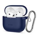 AirPods 4 Tech-Protect silikoninen koukkukotelo - Tummansininen