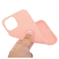 iPhone 15 Plus Anti-Fingerprints Matta TPU Suojakuori - Pinkki