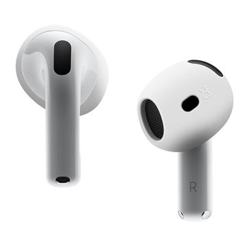 Liukastumista estävä silikoni korvanappien suojus AirPods 4:lle - Valkoinen