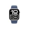 Apple Watch 10 GPS MWWA3QN/A - Alumiini, Denim-urheiluranneke, S/M, 42mm