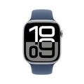 Apple Watch 10 GPS MWWL3QN/A - Alumiini, Denim-urheiluranneke, S/M, 46mm