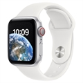 Apple Watch SE (2022) LTE MNPP3FD/A - Valkoinen Urheiluranneke, 40mm - Hopea