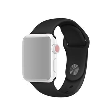 Apple Watch Series SE (2023)/10/9/8/SE (2022)/7/SE/6/5/4/3/2/1 Pehmeä Silikoniranneke - 41mm/40mm/38mm - Musta