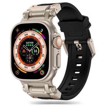 Apple Watch Series Ultra 2/Ultra/9/8/SE (2022)/7/SE/6/5/4/3/2/1 Tech-Protect Delta Pro -ranneke - 49mm/45mm/44mm/42mm - musta / titaani - Musta / titaani