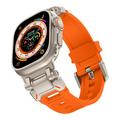 Apple Watch Series Ultra 2/Ultra/9/8/SE (2022)/7/SE/6/5/4/3/2/1 Tech-Protect Delta Pro -ranneke - 49mm/45mm/44mm/42mm - Oranssi / titaani