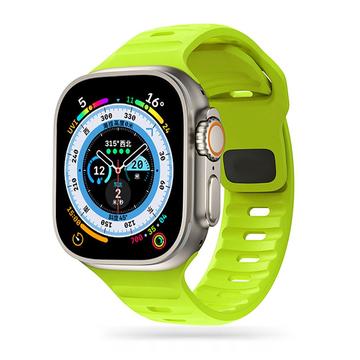 Apple Watch Series Ultra 2/Ultra/10/9/8/SE (2022)/7/SE/6/5/4/3/2/1 Tech-Protect IconBand Line Silikoniranneke - 49mm/46mm/45mm/44mm/42mm - Lime - Lime