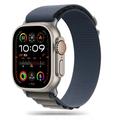 Apple Watch Series Ultra 2/Ultra/9/8/SE (2022)/7/SE/6/5/4/3/2/1 Tech-Protect Nylon Pro -ranneke - 49mm/45mm/44mm/42mm - laivastonsininen / harmaa