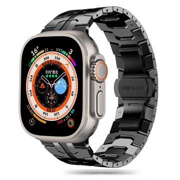 Apple Watch Series Ultra 2/Ultra/9/8/SE (2022)/7/SE/6/5/4/3/2/1 Tech-Protect Ruostumattomasta teräksestä valmistettu nauhahihna - 49mm/45mm/44mm/42mm - Musta