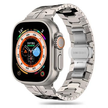 Apple Watch Series Ultra 2/Ultra/9/8/SE (2022)/7/SE/6/5/4/3/2/1 Tech-Protect Ruostumattomasta teräksestä valmistettu nauhahihna - 49mm/45mm/44mm/42mm - Titanium - Titaani