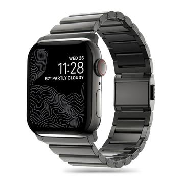 Apple Watch Series Ultra 2/Ultra/10/9/8/SE (2022)/7/SE/6/5/4/3/2/1 Tech-Protect SteelBand - ruostumattomasta teräksestä valmistettu hihna - 49mm/46mm/45mm/44mm/42mm - musta