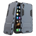 iPhone XR Armor Sarja Hybridikotelo Jalustalla - Harmaa