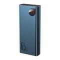 Baseus Adaman Metal Digital Display Quick Charge Power Bank 20000mAh/65W - 2xUSB-A, USB-C (Avoin pakkaus - Tyydyttävä) - sininen