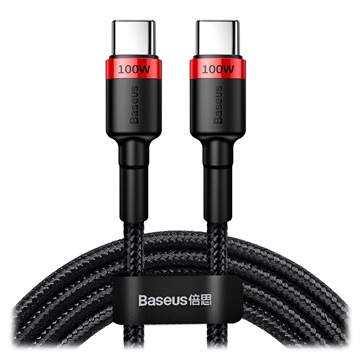 Baseus Cafule USB-C Kaapeli - 2m - Punainen / Musta