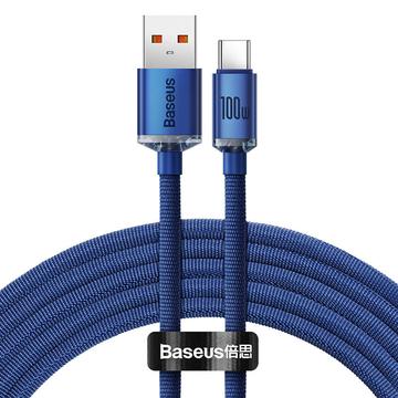 Baseus Crystal Shine USB-A / USB-C-kaapeli - 1.2m, 100W - Sininen