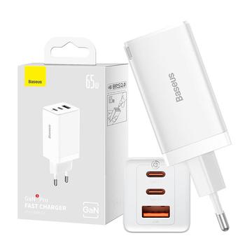 Baseus GaN5 Pro 65W seinälaturi - 2xUSB-C, USB-A