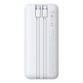 Baseus Lipow 22.5W Power Bank 20000mAh, jossa on sisäänrakennetut Lightning- ja USB-C-kaapelit ja LED-näyttö