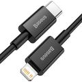 Baseus Superior Series USB-C / Lightning -kaapeli - 1m, 20W - Musta