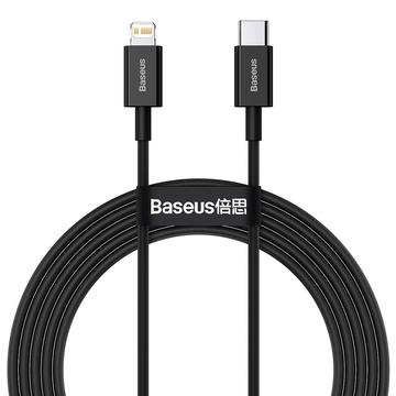 Baseus Superior Series USB-C / Lightning -kaapeli - 2m, 20W - Musta