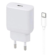 iPhone 15 Pro/15 Pro Max/16 Pro/16 Pro Max Beline PD 3.0 USB-C GaN-laturi - 30W - valkoinen